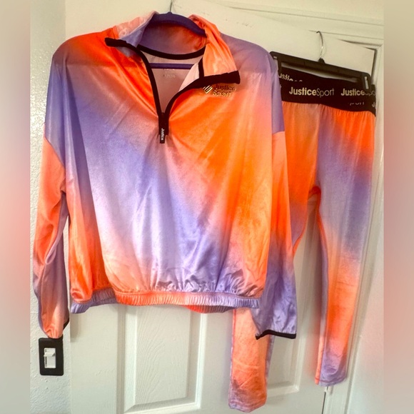 Justice Sport Pink and Black Jacket - Picture 1 of 6